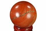 Polished Red Jasper Sphere - Brazil #116016-1